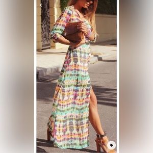 OASAP Rainbow Maxi Cover Up
